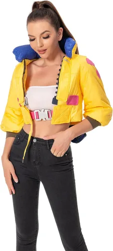 Vista 2 de Chaqueta Killjoy para mujer disfraz de Valorant uniforme de Halloween con bolsa