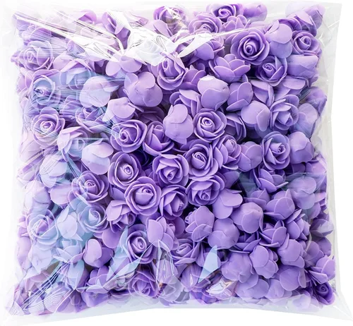 Vista 12 de Luvhua Flores de espuma a granel, rosas artificiales de espuma para manualidades, regalos de oso para el día de San Valentín, cumpleaños, decoración