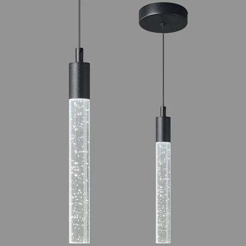 Vista 18 de Iluminación colgante moderna para isla de cocina, lámpara colgante regulable LED con acabado cromado, mini iluminación colgante de cristal