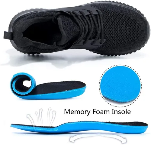 Vista 6 de Akk Zapatos deportivos para caminar para hombre, zapatos deportivos de espuma viscoelástica para correr, para entrenamiento atlético, gimnasio