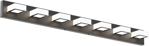 Vista 17 de Ralbay - Luz LED negra para tocador de baño, moderna, atenuable con 5 temperaturas de color, accesorios de iluminación de pared de acrílico negro