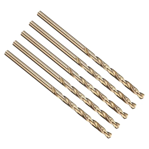 Vista 278 de PATIKIL Broca Jobber de 0.039 in, vástago recto M35 cobalto 5% acero de alta velocidad 135° acabado dorado para metal duro de acero inoxidable - 2