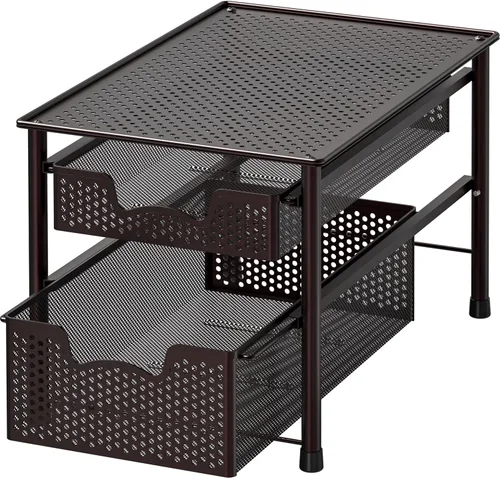 Vista 18 de Simple Houseware - Cajón organizador de cesta de gabinete apilable, rosa
