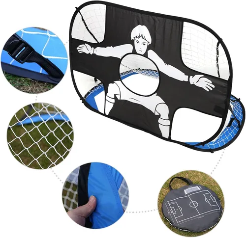 Vista 8 de Red de portería de fútbol para niños pequeños, portería de fútbol portátil de repuesto para entrenamiento emergente, redes de fútbol para patio