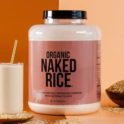 Vista 4 de Naked Rice 1 libra - Proteína orgánica de arroz integral, proteína vegana en polvo, sin OMG, sin gluten y sin soja. Proteína a base de plantas, sin