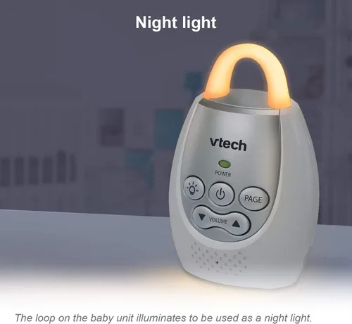 Vista 6 de VTech Communications DM221 - Monitor de audio para bebés con hasta 1,000 pies de alcance, alerta de sonido vibratoria, intercomunicador