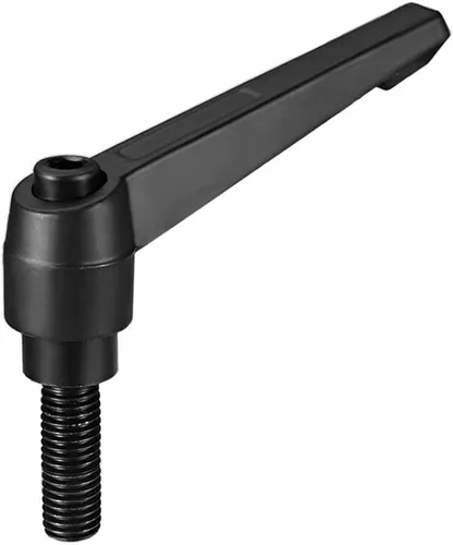 Vista 15 de uxcell Mango M6 x 1.575 in Palanca de sujeción ajustable Rosca Botón de trinquete macho roscado Perillas de tornillo de liberación rápida Pernos