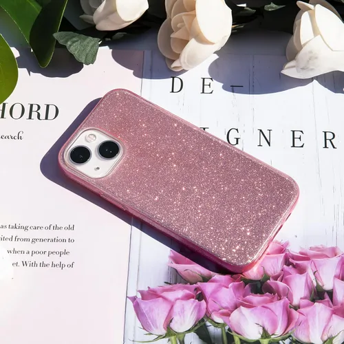 Vista 5 de MATEPROX Bling Sparkle - Funda protectora compatible con iPhone 13 de 6.1 pulgadas de 2021 para niñas y mujeres (rosa)