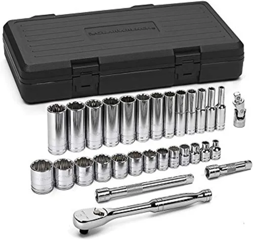 Vista 8 de Juego de 18 piezas de cabezas de llave métricas de 1/2 pulgadas, de la marca GearWrench