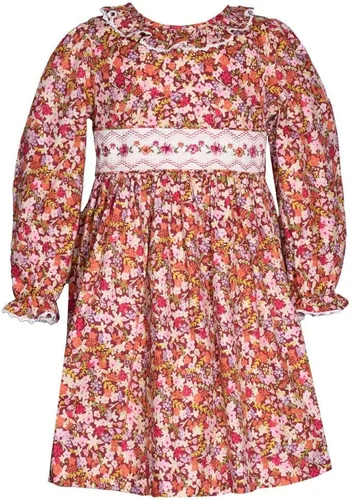 Vista 3 de Bonnie Jean Thanksgiving Dress - Fall Autumn Harvest Smocked Dress for Baby Toddler and Little Girls