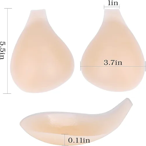Vista 7 de Sujetador adhesivo sin espalda reutilizable y pegajoso para levantar invisible de silicona para levantar los senos sin espalda brasier invisible