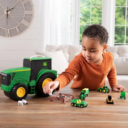 Vista 3 de TOMY John Deere Tractor Toys - Juego económico y funda de transporte