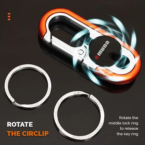 Vista 3 de Men's Car Key Chain, Personalized Creative Stainless Steel Car Keychain for Men, Anti-Loss Heavy Duty Metal Key Ring