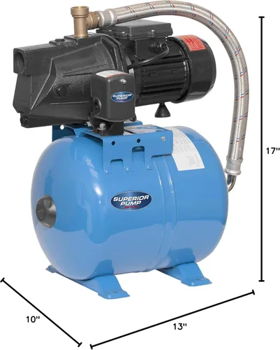Vista 6 de Superior Pump 94525 Bomba de chorro de pozo poco profundo de 1/2 Hp - con tanque de 24L, negro