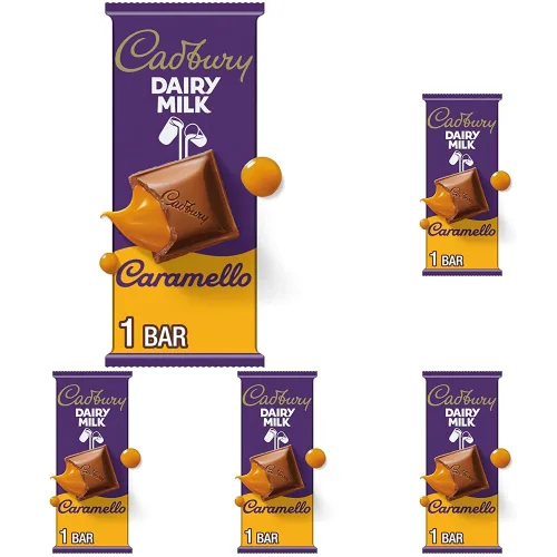 Vista 9 de Cadbury CARAMELLO Miniaturas de chocolate con leche y caramelo, paquete para compartir, 8 onzas