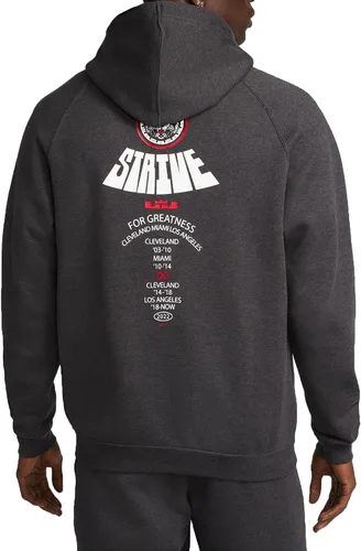 Vista 3 de Nike Lebron DQ6129-032 - Sudadera con capucha para hombre, color gris oscuro, talla XXL, Gris