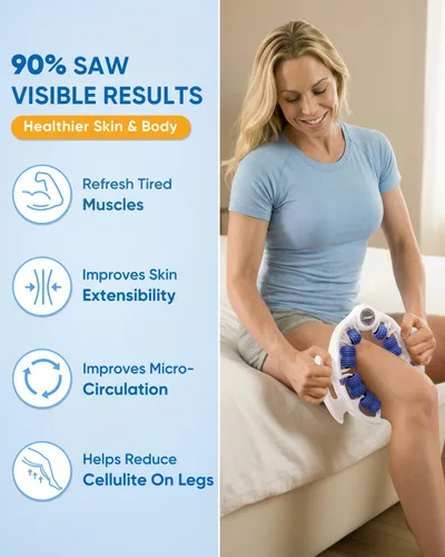 Vista 2 de ONUEMP Herramienta de Masaje para Celulitis, Removedor de Celulitis con Drenaje Linfático para Piernas, Rodillo Muscular para Masaje de Fascia