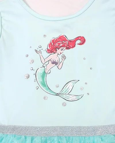 Vista 4 de Disney Vestido de princesa con tutú para niñas - Vestido de fiesta de manga corta con volantes para niñas pequeñas y niños - Vestido de disfraz