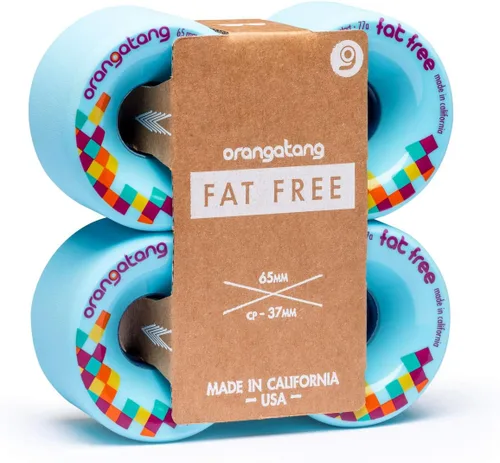Vista 4 de Orangatang Fat Free 2.559 in Freeride Longboard Skateboard Ruedas (juego de 4)