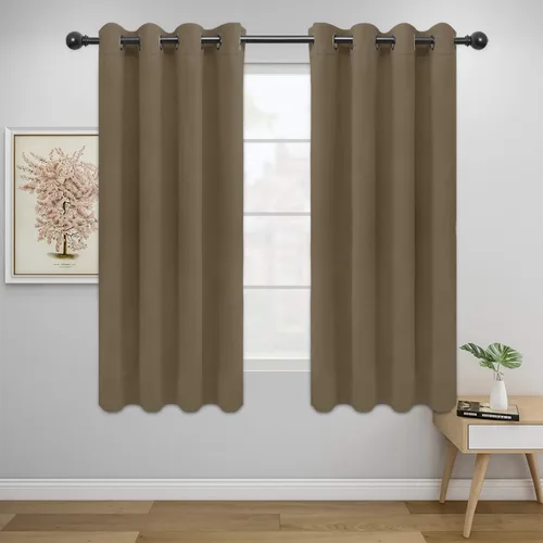 Vista 54 de Easy-Going - Cortinas opacas para dormitorio, aislamiento térmico sólido con ojales, cortinas de ventana para reducción de ruido, cortinas