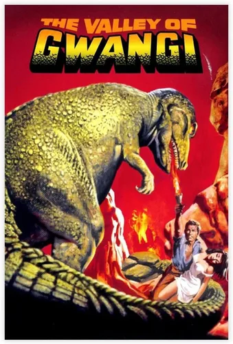 Vista 9 de SHUBIAO Póster de la película The Valley of Gwangi de los años 90, arte retro, 1 póster en lienzo para decoración de dormitorio, paisaje, oficina