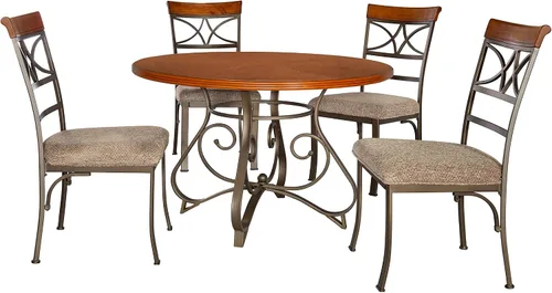 Vista 9 de Powell Hamilton Dining - Juego de 5 piezas, color cereza mediana