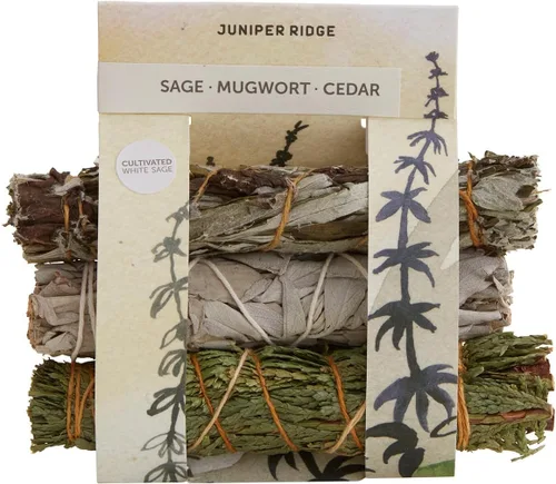 Vista 8 de Juniper Ridge Cedar Mugwort - Paquetes de incienso natural, aromaterapia y terapia de meditación relajante, orgánico sin fragancia sintética