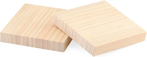 Vista 5 de LEXININ 10 bloques de tallado de madera de 6 x 6 x 1 pulgadas, bloques de madera, bloques de tala sin terminar para manualidades, proyectos