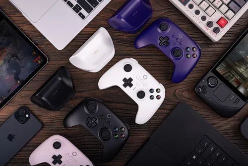 Vista 9 de 8Bitdo Ultimate 2.4G Wireless Controller, Hall Effect Joystick Update, Gaming Controller with Charging Dock for PC, Android, Steam Deck & Apple