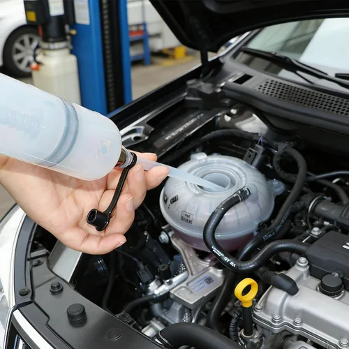 Vista 6 de Extractor de líquido de 200 CC para aceite, gasolina y dirección asistida, líquido de frenos, jeringa multiusos para transferencia de líquidos