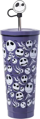 Vista 12 de Silver Buffalo Disney Nightmare Before Christmas Jack and Sally Misfit Love - Taza de cerámica con borde ancho, 16 onzas