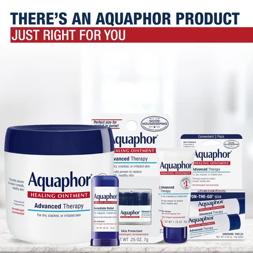 Vista 10 de Aquaphor - Bálsamo curativo en barra, protector de piel, 0.65 onzas Body Balm Protectant with Avocado Oil and Shea Butter for Chapped or Chafed