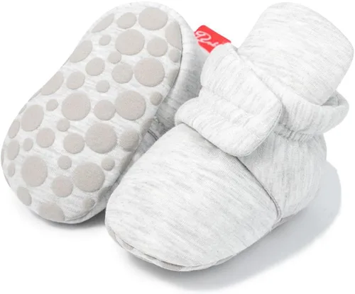 Vista 46 de Sawimlgy - Botines de algodón antideslizantes para recién nacido, con agarre, para cuna o para el invierno