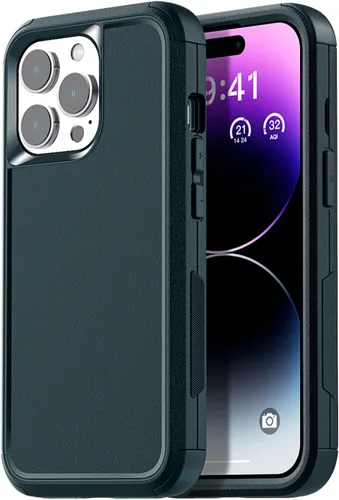 Vista 14 de AICase Funda para iPhone 14 Pro Max (6.7") con Protector de Pantalla de Vidrio, Protección contra Caídas de Servicio Pesado, Cuerpo Completo
