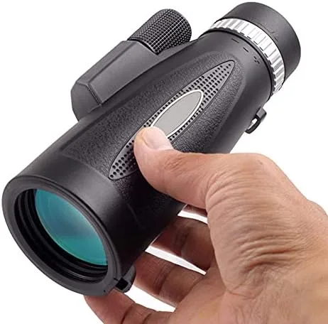 Vista 2 de GeRRiT Telescopio monocular de 12 x 50, compacto monocular de alta potencia con adaptador para teléfono inteligente y trípode BAK4 Prism FMC Lens