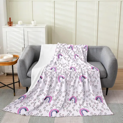 Vista 38 de jejeloiu Cute Mushroom Decor Plush Throw Blanket, For Kids Boys Girls 40"x50" Botanical Plants All Season,Bed Blanket Cartoon Mushrooms Flannel