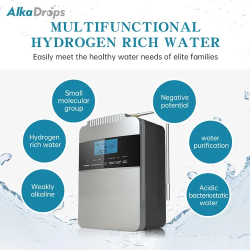 Vista 2 de Máquina purificadora de agua ionizador de agua ORP+500 a -800 PH 2.5-11.2 Ácido alcalino Agua El mejor sistema de filtración de agua alcalina