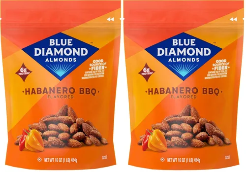 Vista 9 de Blue Diamond Almonds, Bold Habanero BBQ, 16 onzas