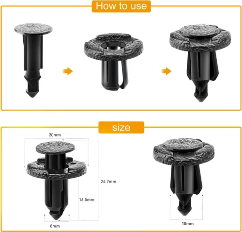Vista 34 de GOOACC Juego de tornillos para placa de matrícula, tornillos de acero inoxidable con tuercas de nylon para sujetar placas de matrícula delanteras