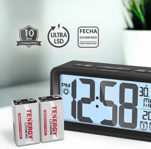 Vista 6 de Tenergy Baterías de litio de 9 V, baterías no recargables de 1200 mAh, 10 años de vida útil de litio de 9 voltios, paquete de 2
