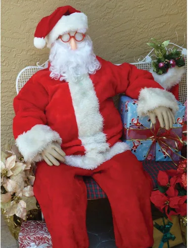 Vista 3 de Maniquí alto adaptable para distintas posturas de 6 pies, decoración temporal para días festivos o Navidad