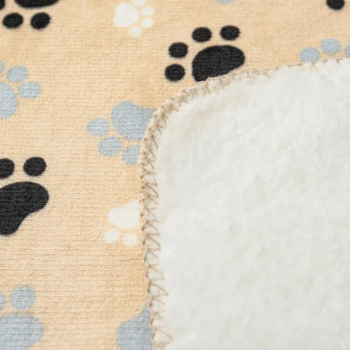 Vista 4 de Mantas impermeables para perros, manta para mascotas, con estampado de huellas, súper suave, cálida y mullida, toallita protector de sofá, coche