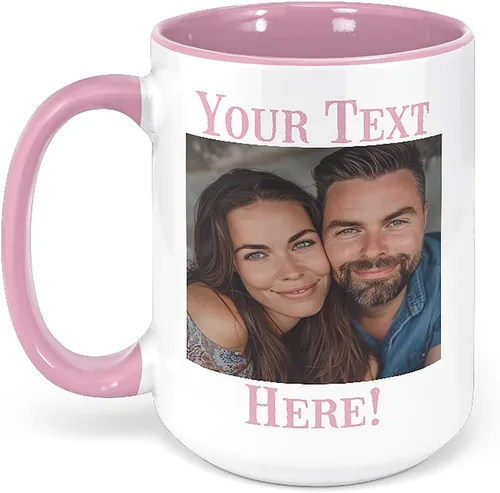 Vista 28 de Taza de café de cerámica negra personalizada de 11 onzas con texto, mensaje, tu texto aquí, nombre, DYE Taza para Cafe personalizadas, con foto