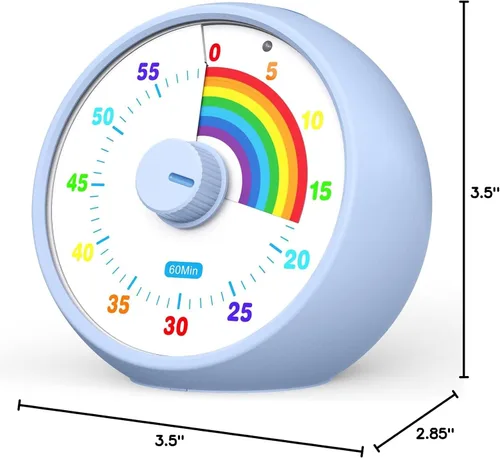 Vista 8 de Temporizador visual para niños, temporizador de cuenta regresiva de 60 minutos para aula, oficina, cocina, temporizador de escritorio, herramientas