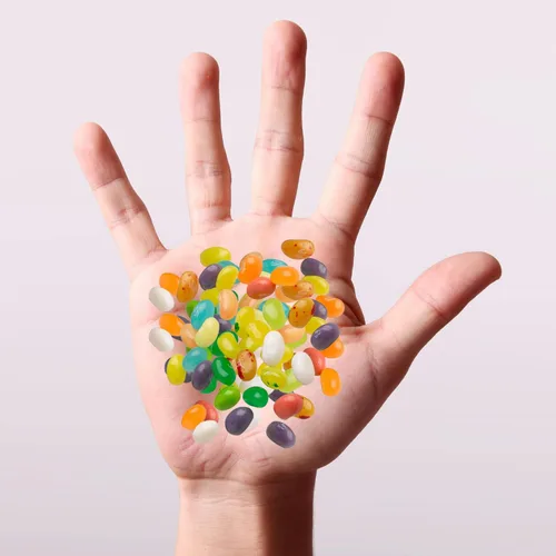 Vista 5 de Needzo Jelly Bean - Juego de caramelos de mezcla tropical y ácida, dulces suaves con sabor a fruta exóticos, rellenos de cesta de dulces, paquete