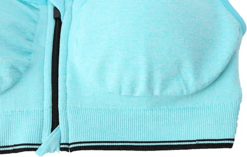 Vista 38 de Brasier deportivo o para yoga con cierre frontal de ganchos y cremallera para mujer