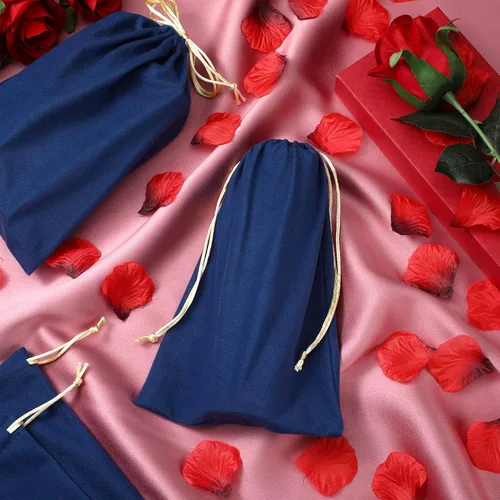 Vista 4 de Kingdder 6 bolsas de almacenamiento de juguetes de microfibra con cordón de microfibra para adultos, bolsas de regalo para el día de San Valentín