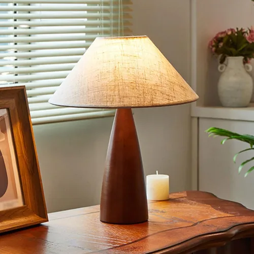 Vista 5 de Lamp for Desk Retro Solid Wood Table Lamp Bedroom High-end Bedside Atmosphere Decorative Table Lamp Desk Lamps for Home Office