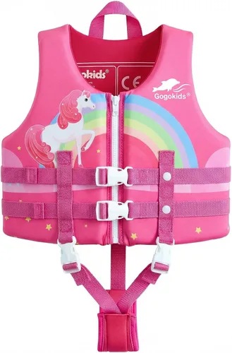 Vista 22 de Gogokids Chaleco de natación para niños de 2-3-4-5-6-7-8-9 años, flotadores de piscina para niños de 30-50-70 libras, flotabilidad para niños