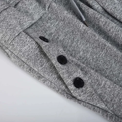 Vista 6 de Women's Cargo Pants High Waist Casual Wide Leg Trousers with Pockets Button Stretch Gym Sweatpants with Drawstring